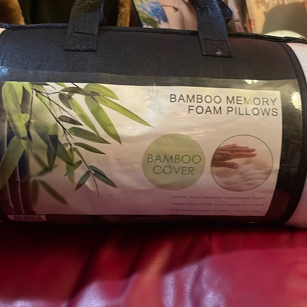 New bamboo memory foam king pillow